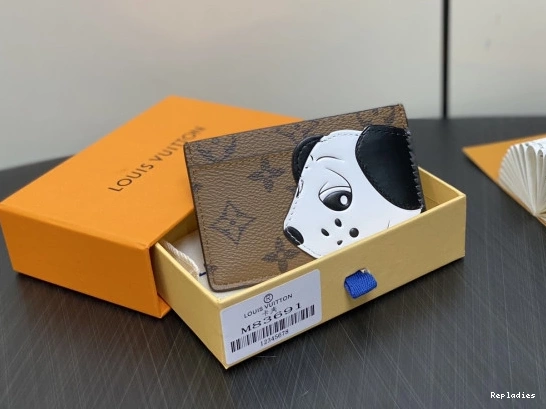 Rep ladies HOLDER-11*7*0.5cm CARD VUITTON LOUIS 0724